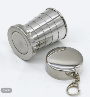 Stainless Steel Telescopic Camping Cup – Portable Collapsible Water Cup